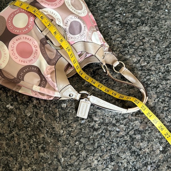 Coach snaphead sateen  Pink and Brown Retro Hobo Bag NWOT - Picture 9 of 16